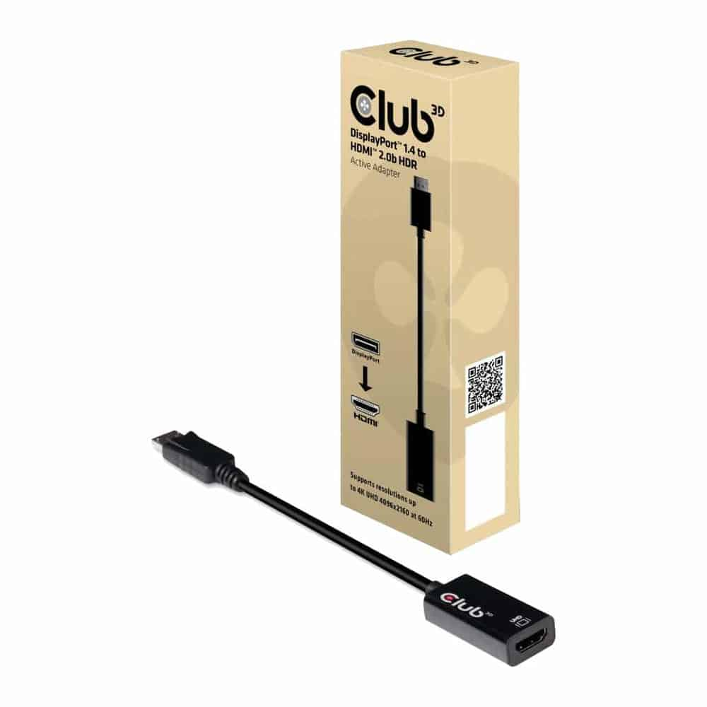 Club3D DisplayPort 1.4 to HDMI 2.0b HDR ACTIVE Adapter